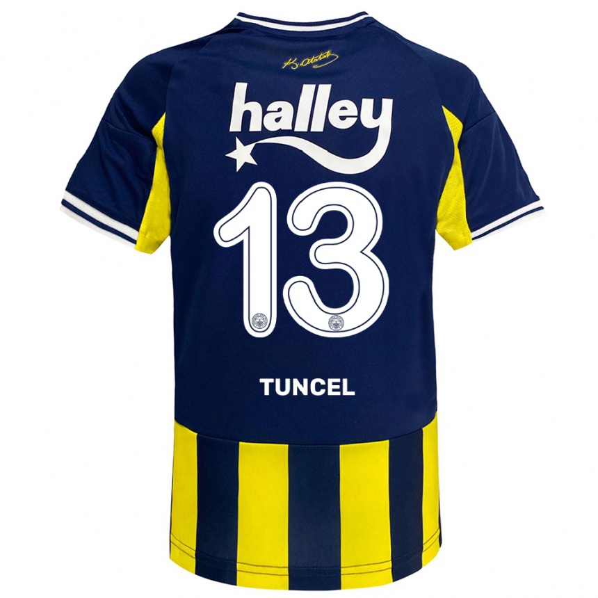 נשים כדורגל Ercan Tuncel #13 צהוב כחול נייבי לבן ג'רזי ביתית 2025/26