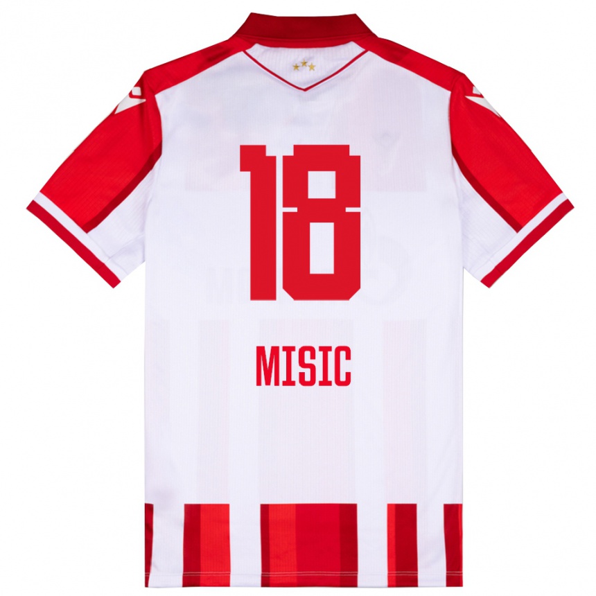נשים כדורגל אוגניין מישיץ׳ #18 אדום לבן ג'רזי ביתית 2025/26