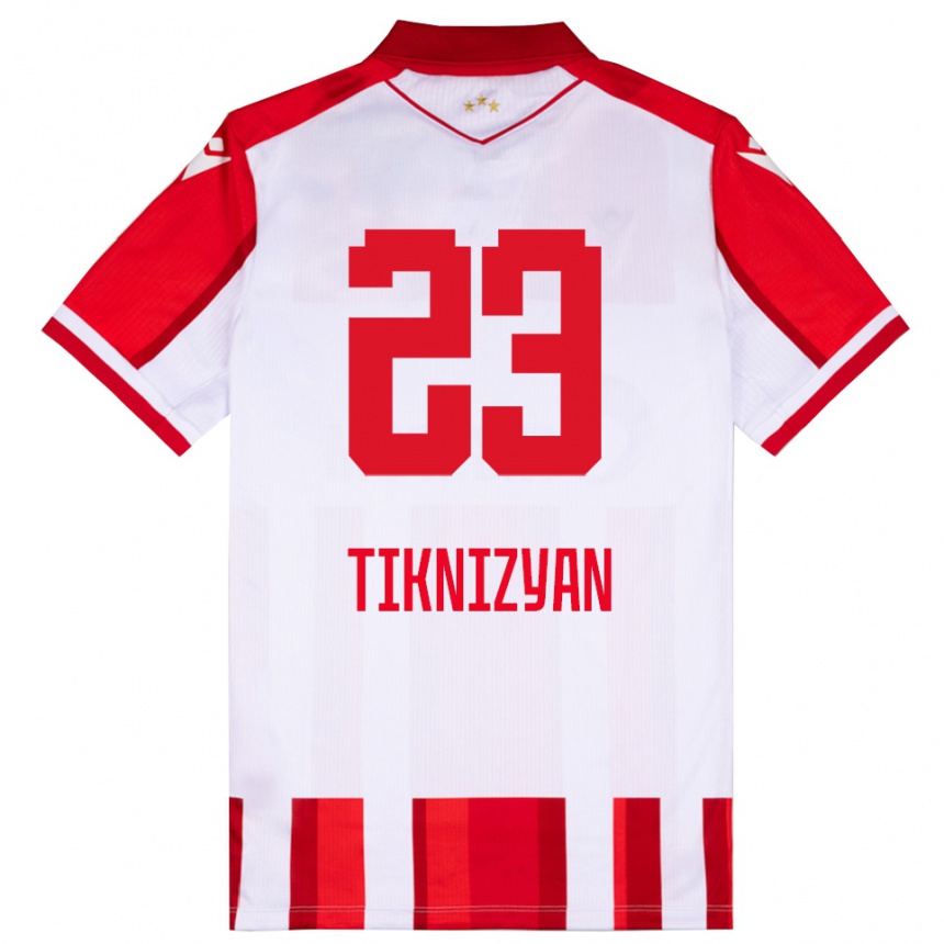 נשים כדורגל נאייר טיקניזיאן #23 אדום לבן ג'רזי ביתית 2025/26
