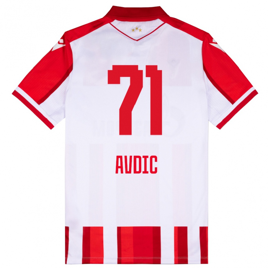 נשים כדורגל Adem Avdic #71 אדום לבן ג'רזי ביתית 2025/26