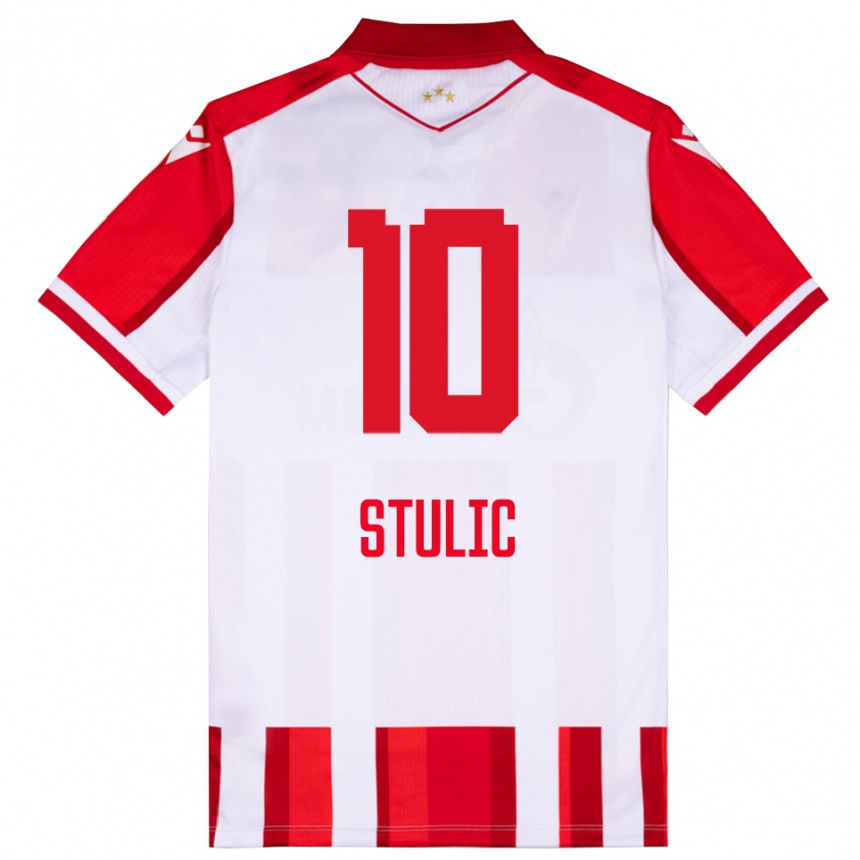 נשים כדורגל Pavle Stulic #10 אדום לבן ג'רזי ביתית 2025/26