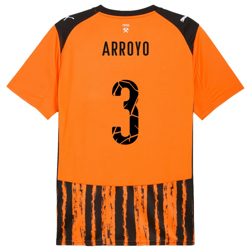 נשים כדורגל Diego Arroyo #3 כתום שחור ג'רזי ביתית 2025/26