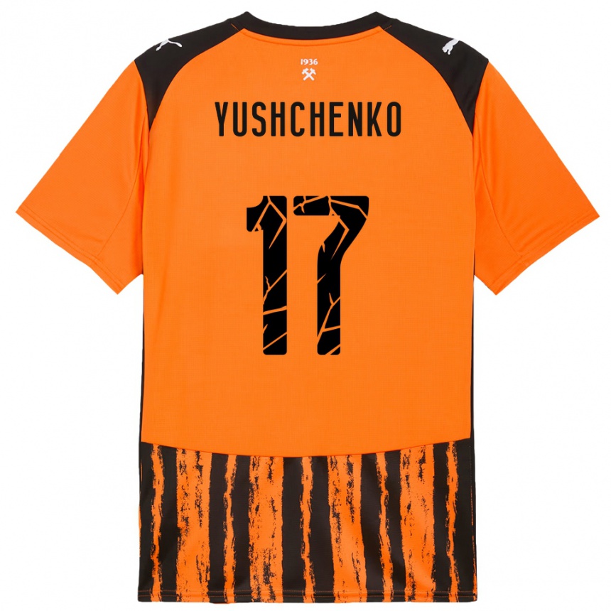 נשים כדורגל Oleksandr Yushchenko #17 כתום שחור ג'רזי ביתית 2025/26