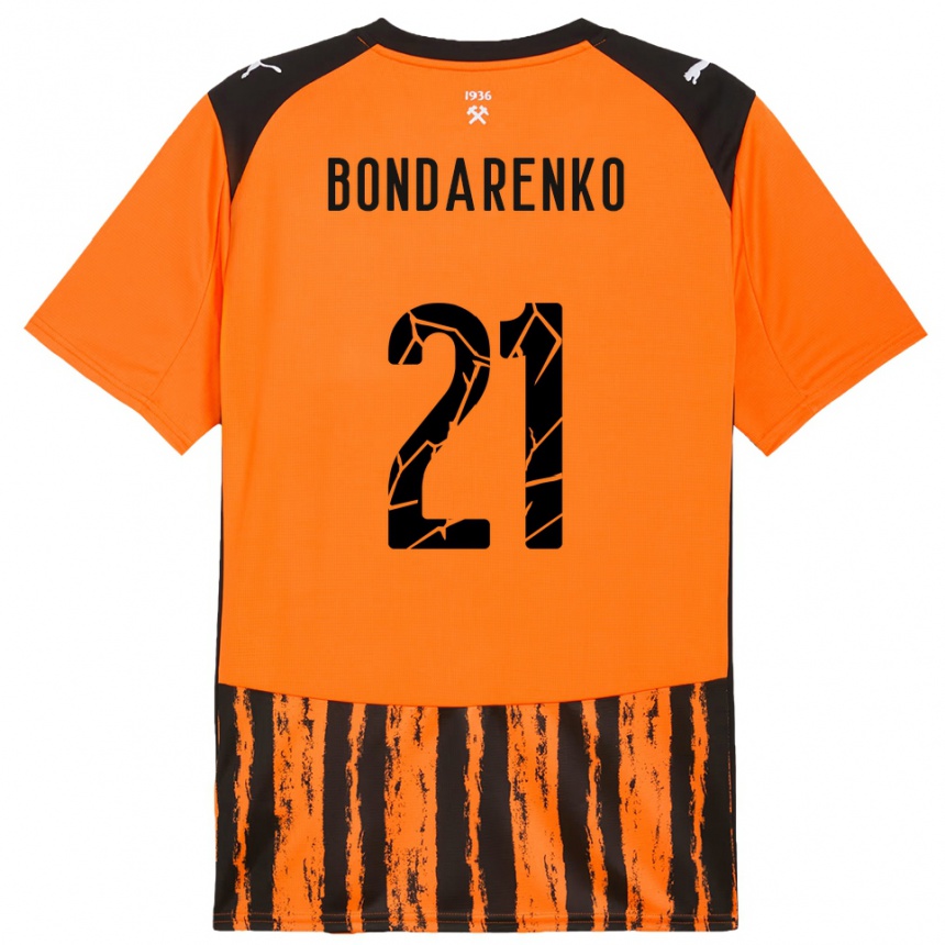 נשים כדורגל ארטם בונדרנקו #21 כתום שחור ג'רזי ביתית 2025/26