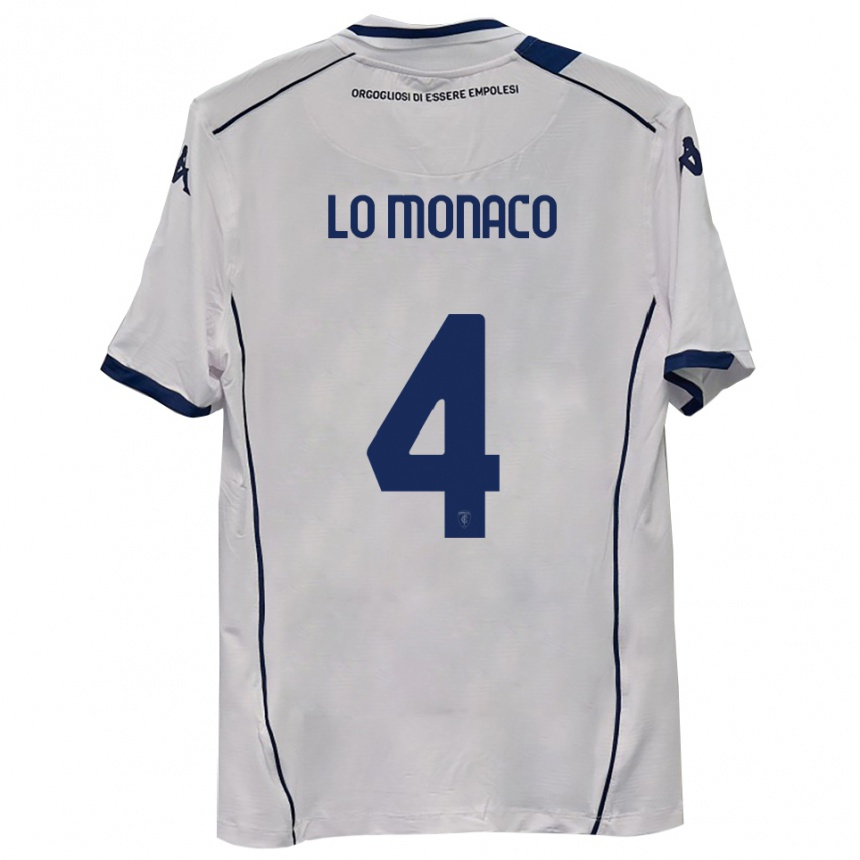 נשים כדורגל Luca Lo Monaco #4 כחול כהה הרחק ג'רזי 2025/26