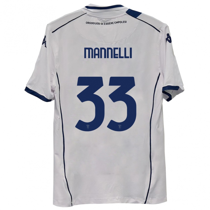 נשים כדורגל Matteo Mannelli #33 כחול כהה הרחק ג'רזי 2025/26