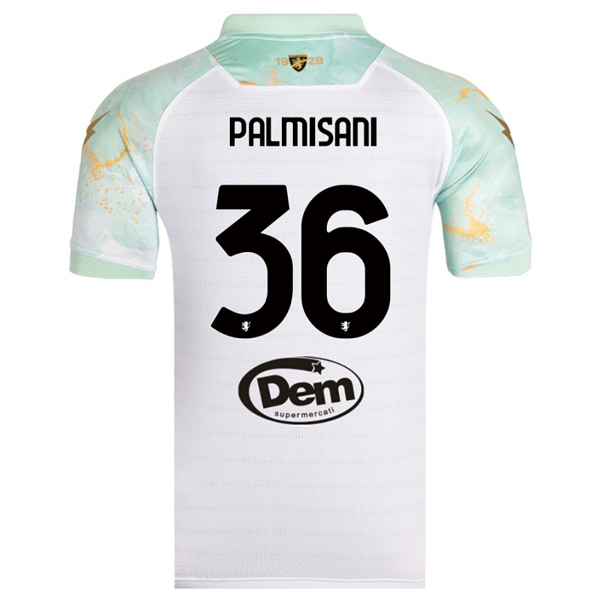 נשים כדורגל לורנזו פלמיסאני #36 לבן שחור הרחק ג'רזי 2025/26