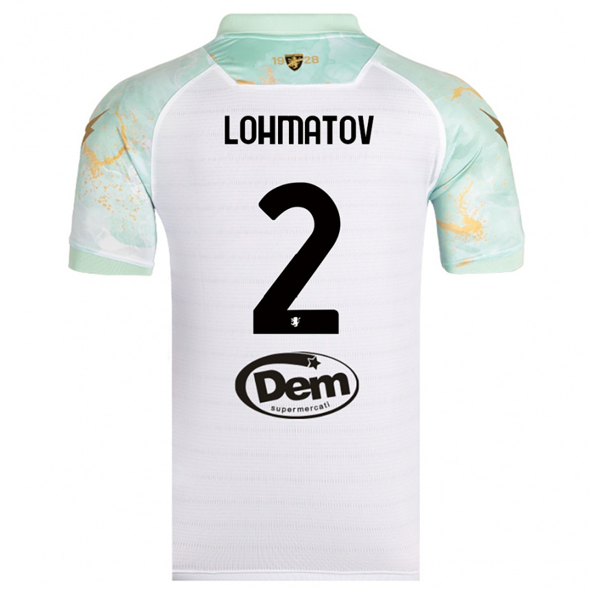נשים כדורגל אלכסנדר לוהמטוב #2 לבן שחור הרחק ג'רזי 2025/26