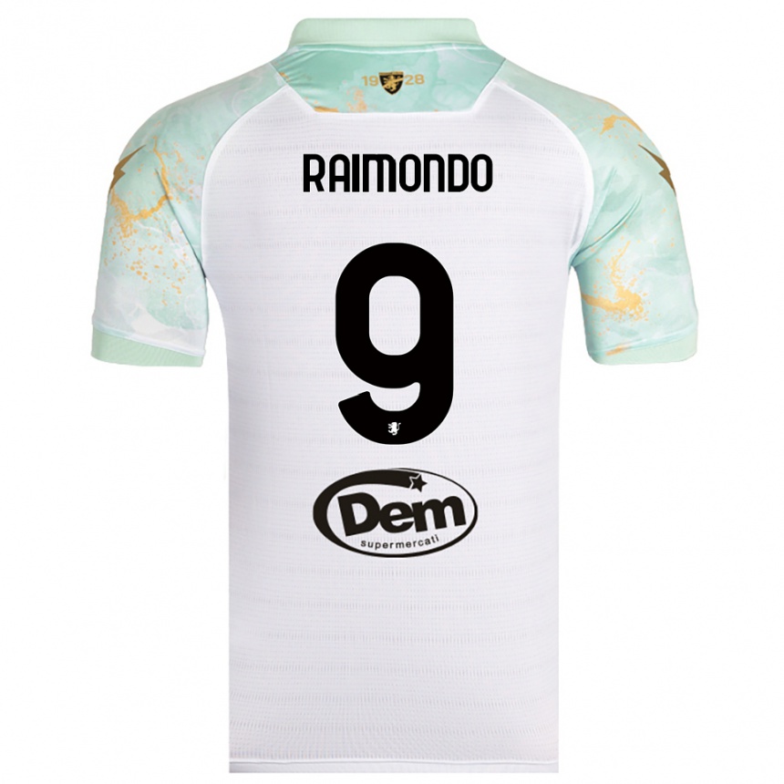 נשים כדורגל אנטוניו ריימונדו #9 לבן שחור הרחק ג'רזי 2025/26