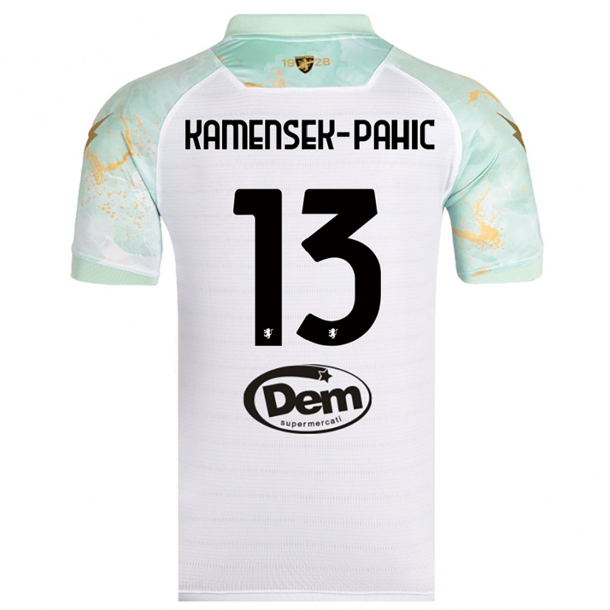 נשים כדורגל Matjaz Kamensek-Pahic #13 לבן שחור הרחק ג'רזי 2025/26