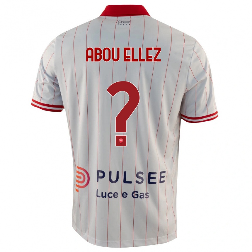 נשים כדורגל Amir Abou Ellez #0 לבן אדום כחול הרחק ג'רזי 2025/26