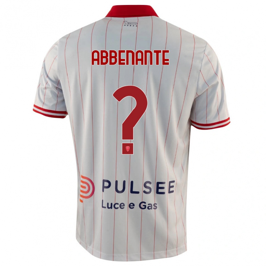 נשים כדורגל Alessandro Abbenante #0 לבן אדום כחול הרחק ג'רזי 2025/26