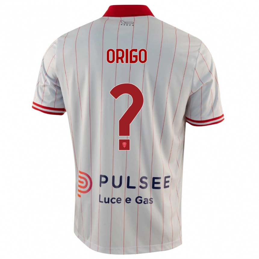 נשים כדורגל Tobias Origo #0 לבן אדום כחול הרחק ג'רזי 2025/26