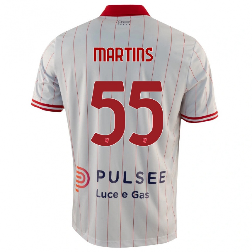 נשים כדורגל Kevin Martins #55 לבן אדום כחול הרחק ג'רזי 2025/26