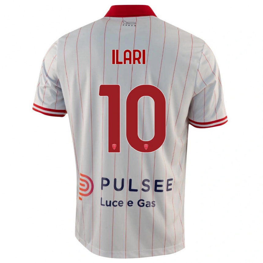 נשים כדורגל Mario Ilari #10 לבן אדום כחול הרחק ג'רזי 2025/26