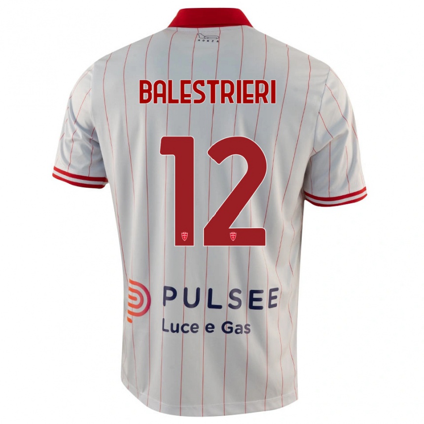 נשים כדורגל Alessandro Balestrieri #12 לבן אדום כחול הרחק ג'רזי 2025/26