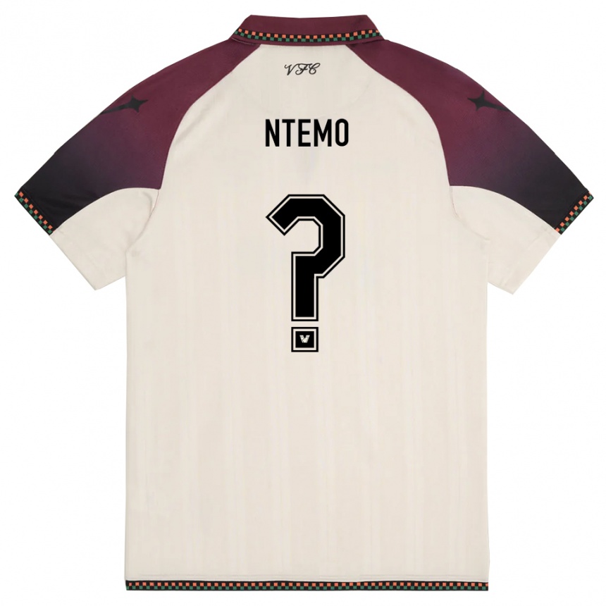 נשים כדורגל Condinho Ntemo #0 קרם בורדו הרחק ג'רזי 2025/26