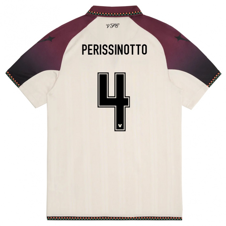 נשים כדורגל ניקולו פריסינוטו #4 קרם בורדו הרחק ג'רזי 2025/26