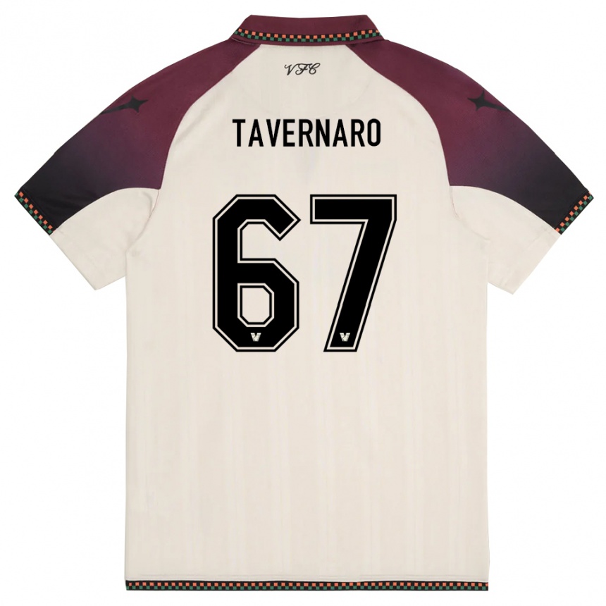 נשים כדורגל פדריקו טברנרו #67 קרם בורדו הרחק ג'רזי 2025/26