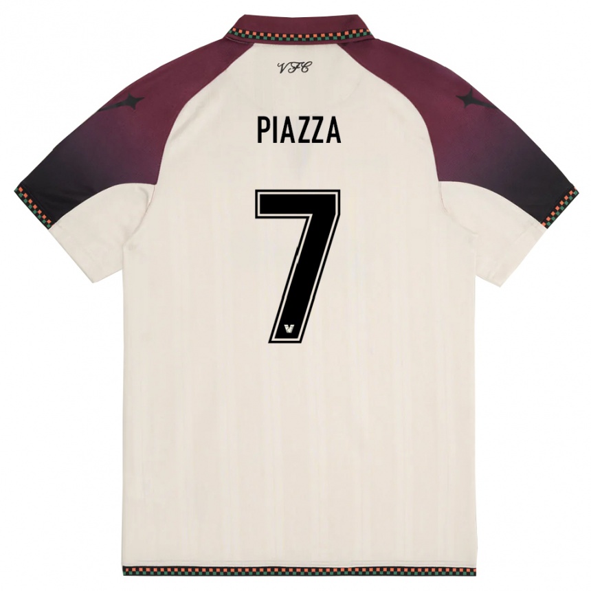 נשים כדורגל מסימיליאנו פיאזה #7 קרם בורדו הרחק ג'רזי 2025/26