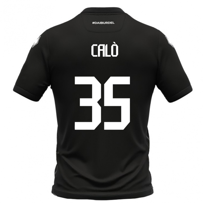 נשים כדורגל ג'אקומו קאלו #35 שחור לבן הרחק ג'רזי 2025/26