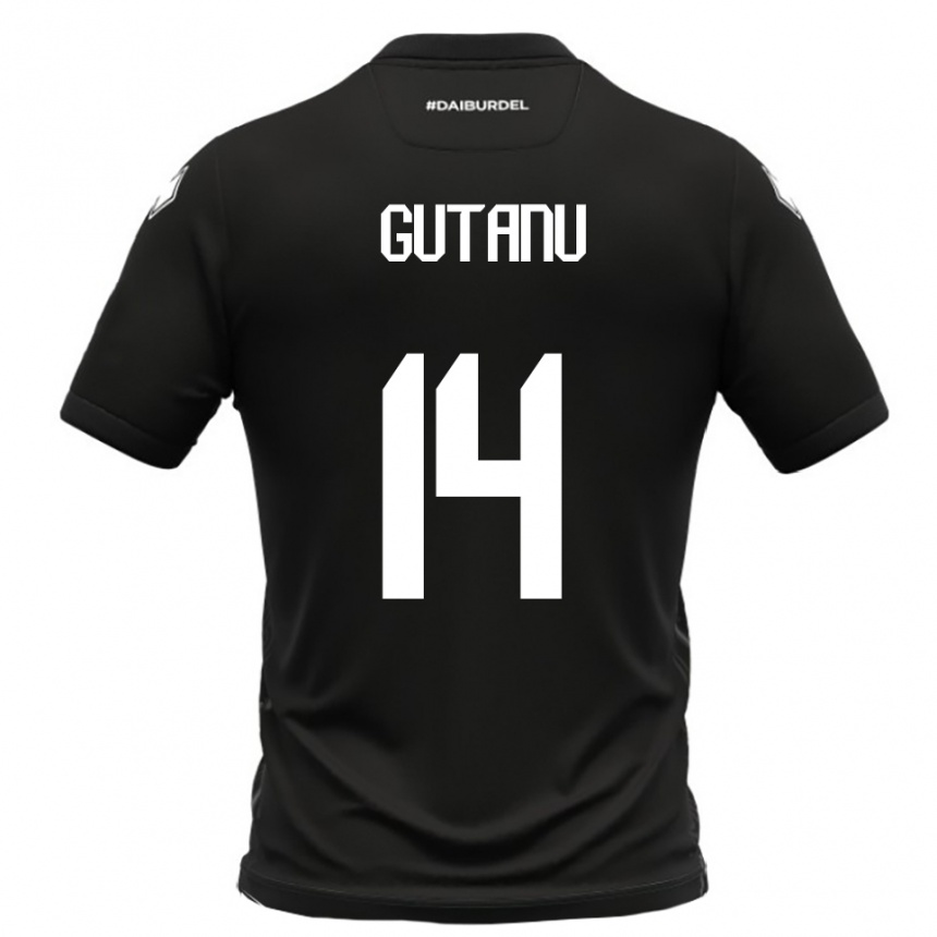 נשים כדורגל Victor Gutanu #14 שחור לבן הרחק ג'רזי 2025/26