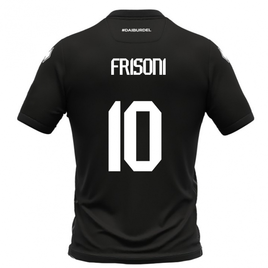 נשים כדורגל ריקרדו פריסוני #10 שחור לבן הרחק ג'רזי 2025/26