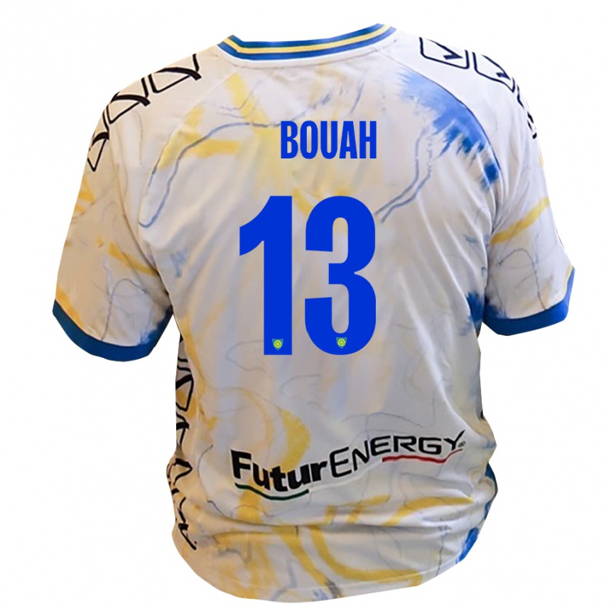 נשים כדורגל דויד יוג'ין בואה #13 לבן צהוב כחול הרחק ג'רזי 2025/26