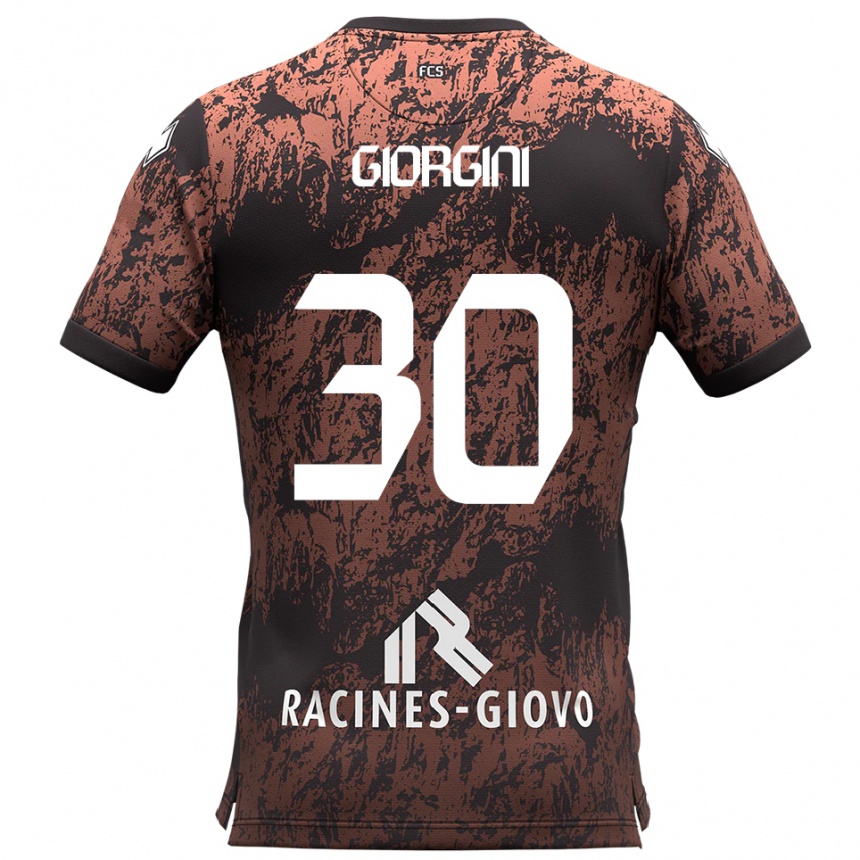 נשים כדורגל Andrea Giorgini #30 חום שחור הרחק ג'רזי 2025/26
