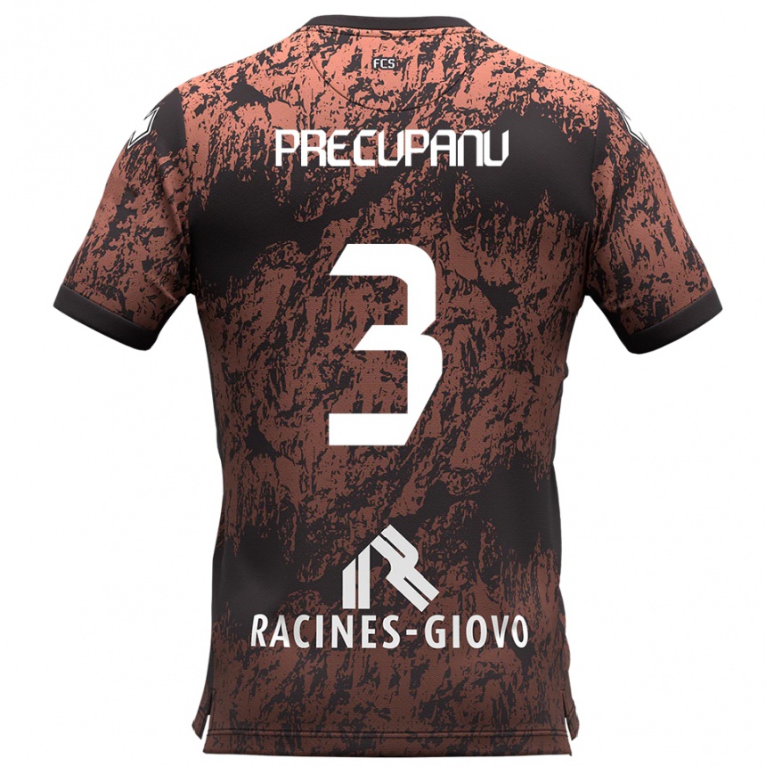 נשים כדורגל סטפנו פרקופאנו #3 חום שחור הרחק ג'רזי 2025/26