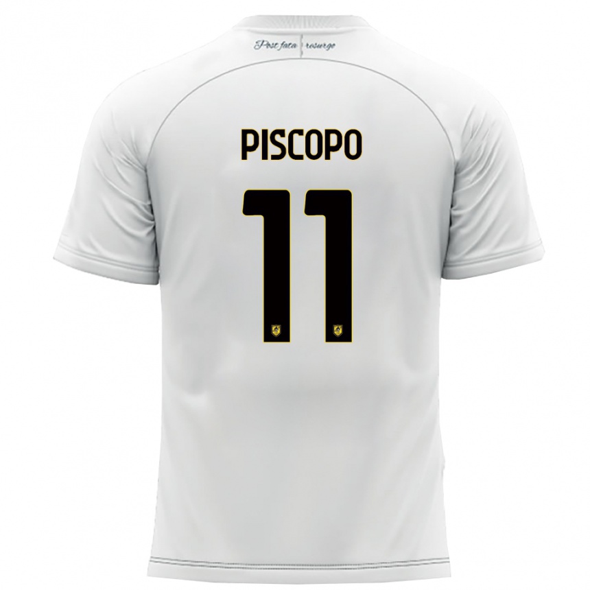 נשים כדורגל קווין פיסקופו #11 לבן צהוב הרחק ג'רזי 2025/26