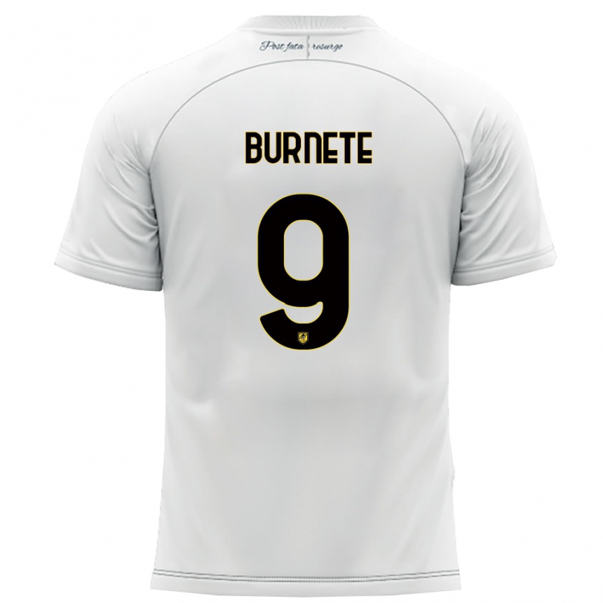 נשים כדורגל נדיר ברנטה #9 לבן צהוב הרחק ג'רזי 2025/26