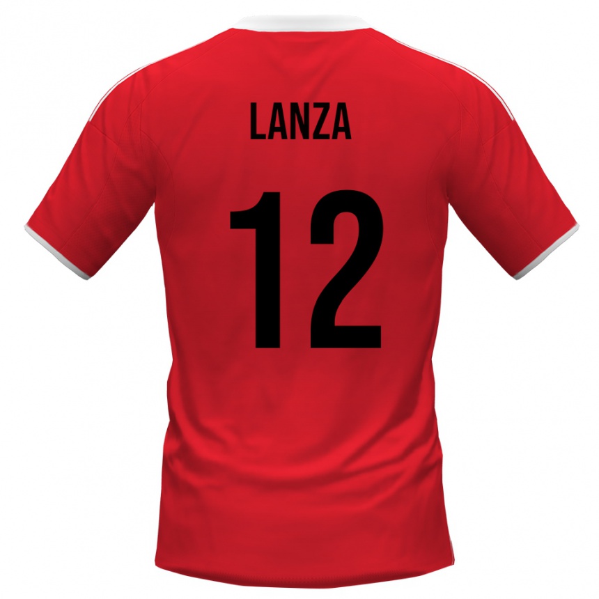 נשים כדורגל Cesare Lanza #12 אדום לבן הרחק ג'רזי 2025/26