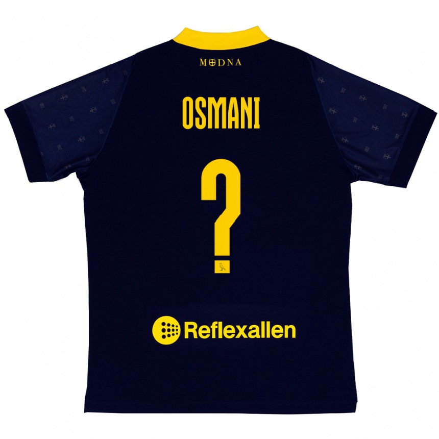 נשים כדורגל Xhojel Osmani #0 כחול נייבי צהוב הרחק ג'רזי 2025/26