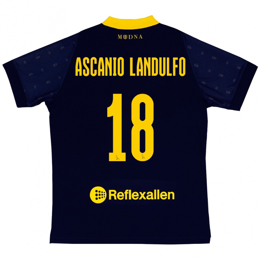 נשים כדורגל Gabriele Ascanio Landulfo #18 כחול נייבי צהוב הרחק ג'רזי 2025/26