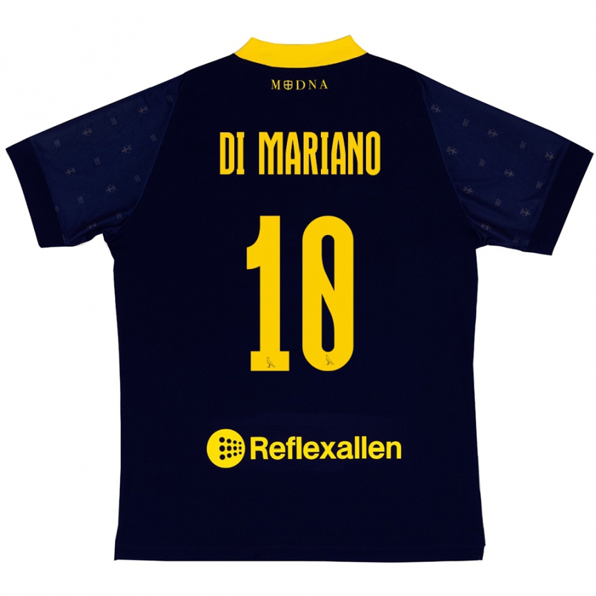 נשים כדורגל פרנצ'סקו די מריאנו #10 כחול נייבי צהוב הרחק ג'רזי 2025/26