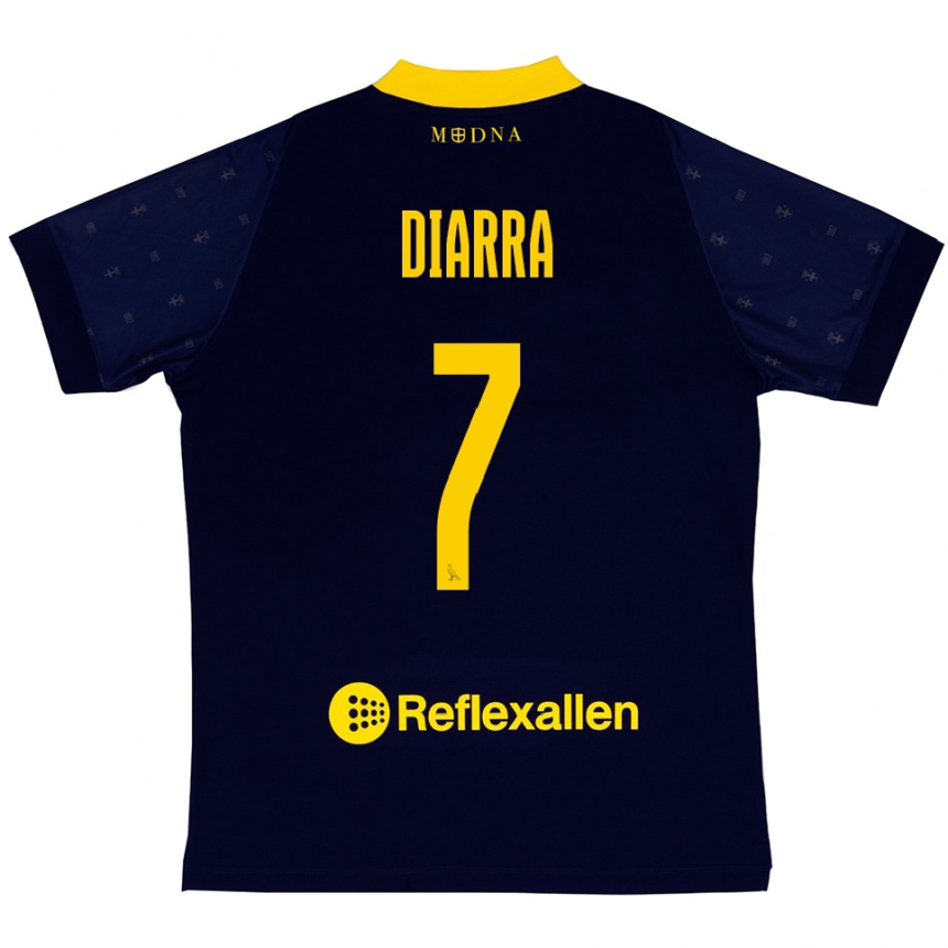 נשים כדורגל ג׳ורדן דיארה #7 כחול נייבי צהוב הרחק ג'רזי 2025/26