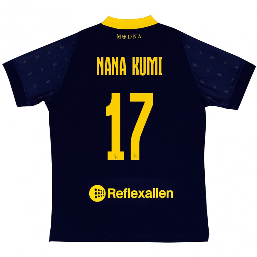 נשים כדורגל Ronald Nana Kumi #17 כחול נייבי צהוב הרחק ג'רזי 2025/26