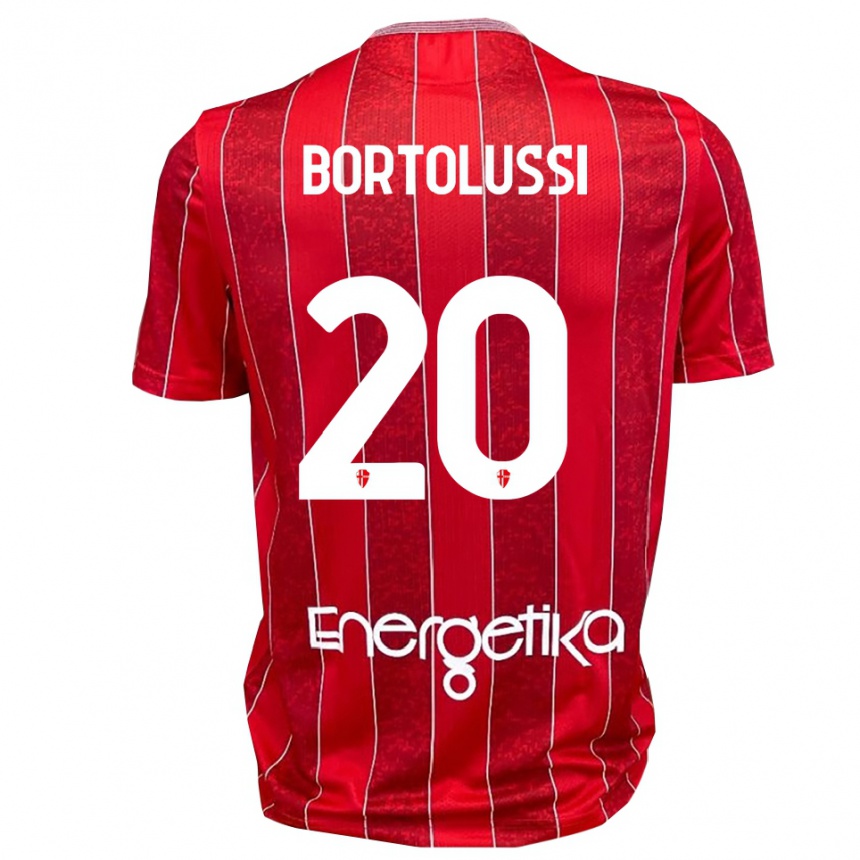 נשים כדורגל מתיה בורטולוסי #20 אדום לבן הרחק ג'רזי 2025/26