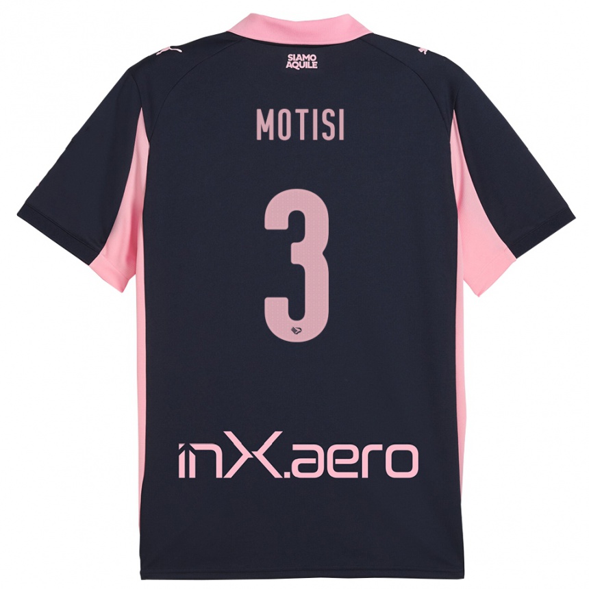 נשים כדורגל Giuseppe Motisi #3 כחול נייבי ורוד הרחק ג'רזי 2025/26