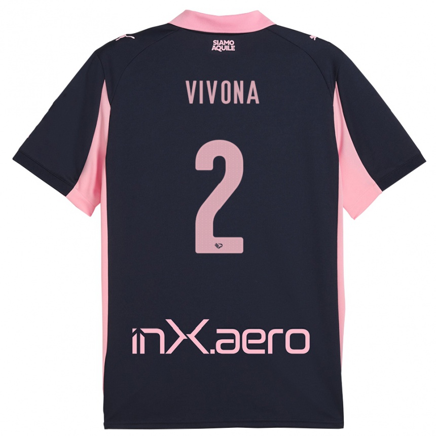 נשים כדורגל Samuele Vivona #2 כחול נייבי ורוד הרחק ג'רזי 2025/26