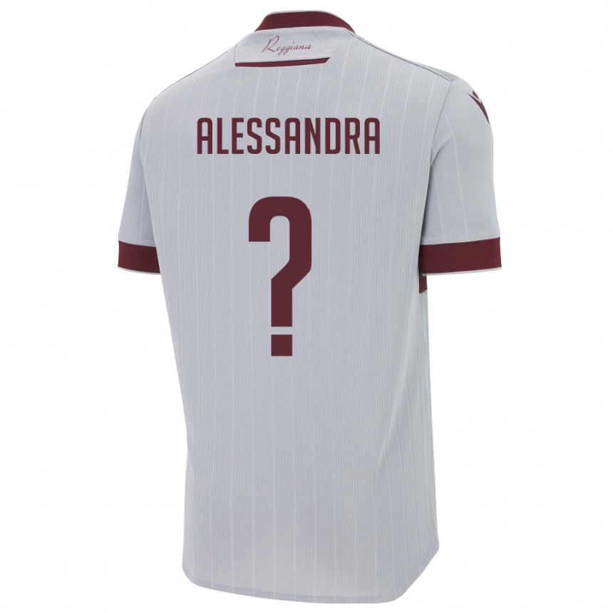 נשים כדורגל Sacchi Alessandra #0 בורגונדי לבן הרחק ג'רזי 2025/26