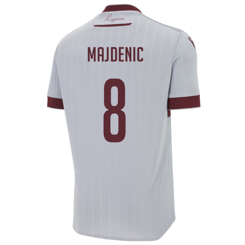 נשים כדורגל Fran Majdenic #8 בורגונדי לבן הרחק ג'רזי 2025/26