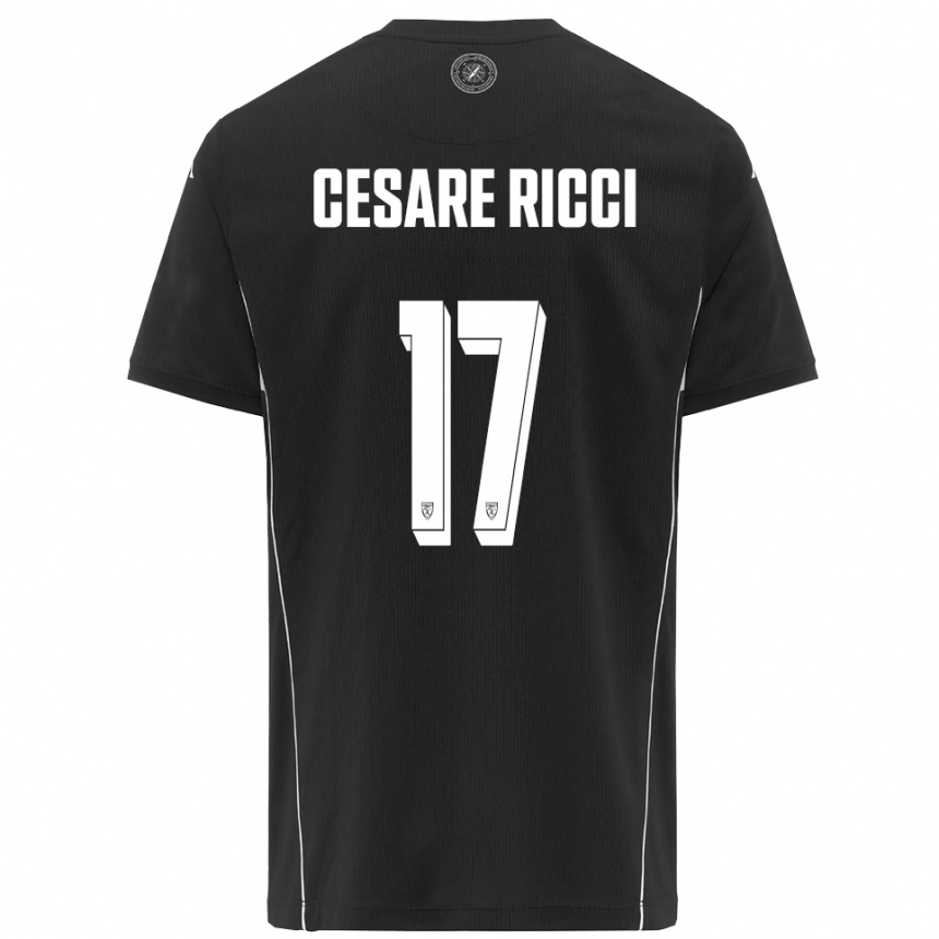 נשים כדורגל אליה סזאר ריצ׳י #17 שחור לבן הרחק ג'רזי 2025/26