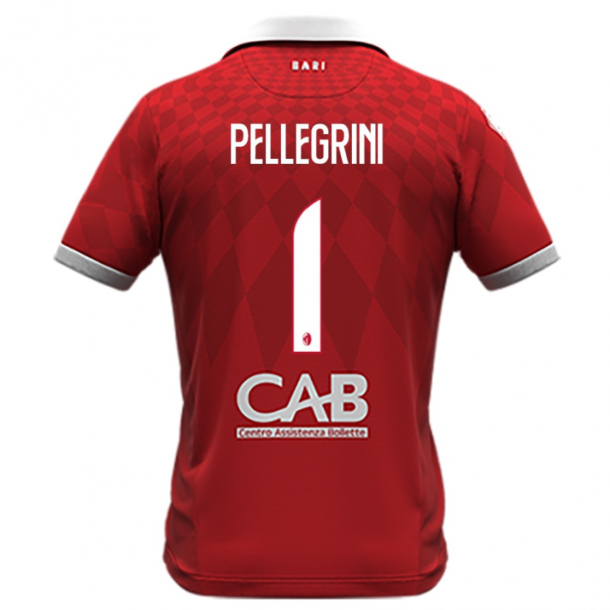 נשים כדורגל Luigi Pellegrini #1 אדום לבן הרחק ג'רזי 2025/26