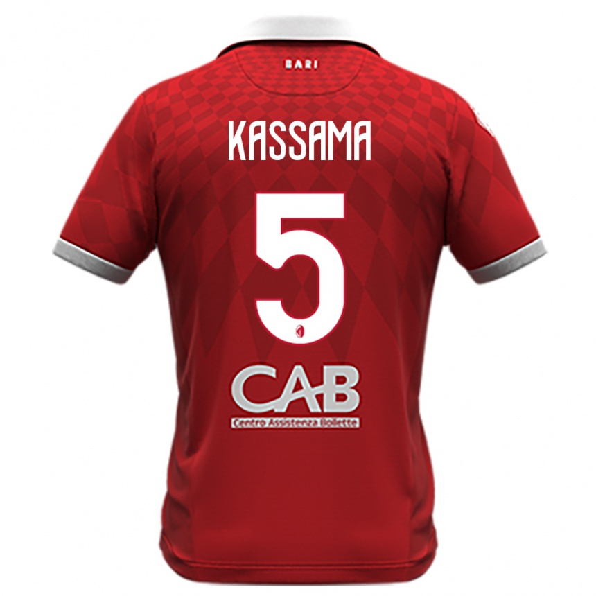 נשים כדורגל Sheriff Kassama #5 אדום לבן הרחק ג'רזי 2025/26