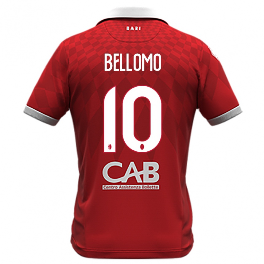 נשים כדורגל Nicola Bellomo #10 אדום לבן הרחק ג'רזי 2025/26