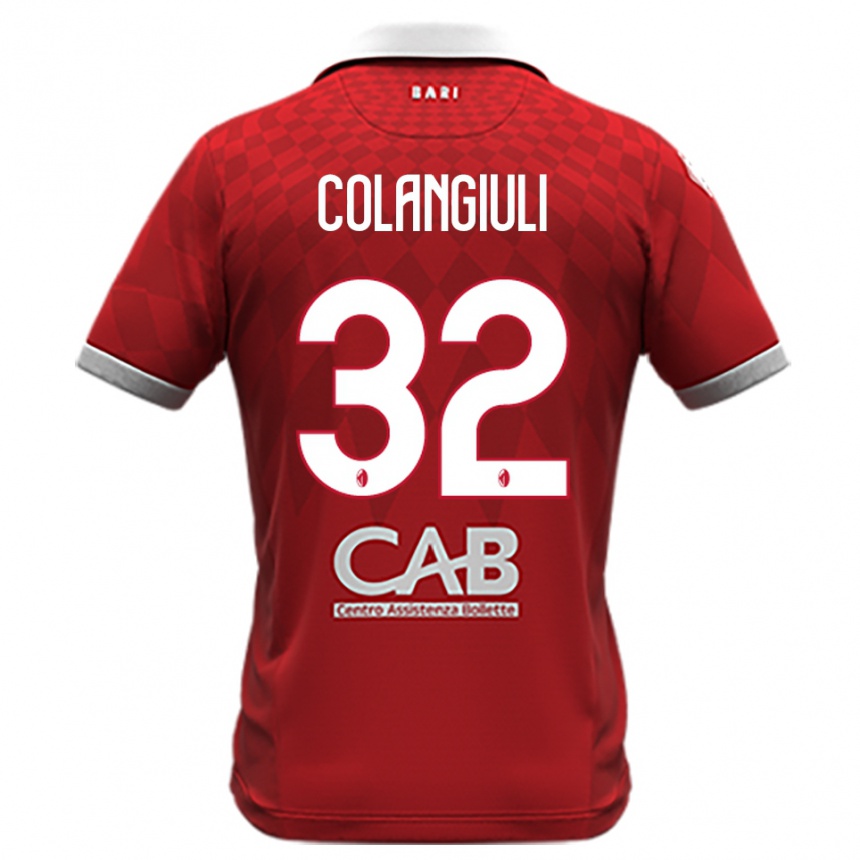 נשים כדורגל Vincenzo Colangiuli #32 אדום לבן הרחק ג'רזי 2025/26