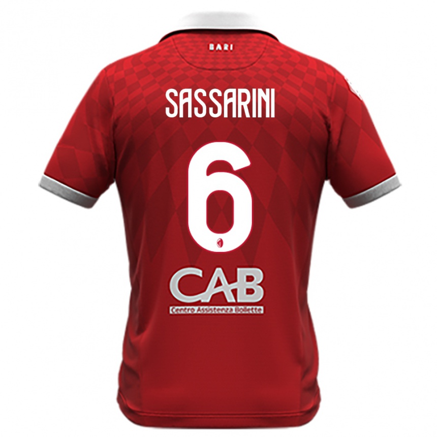 נשים כדורגל לוקה ססריני #6 אדום לבן הרחק ג'רזי 2025/26
