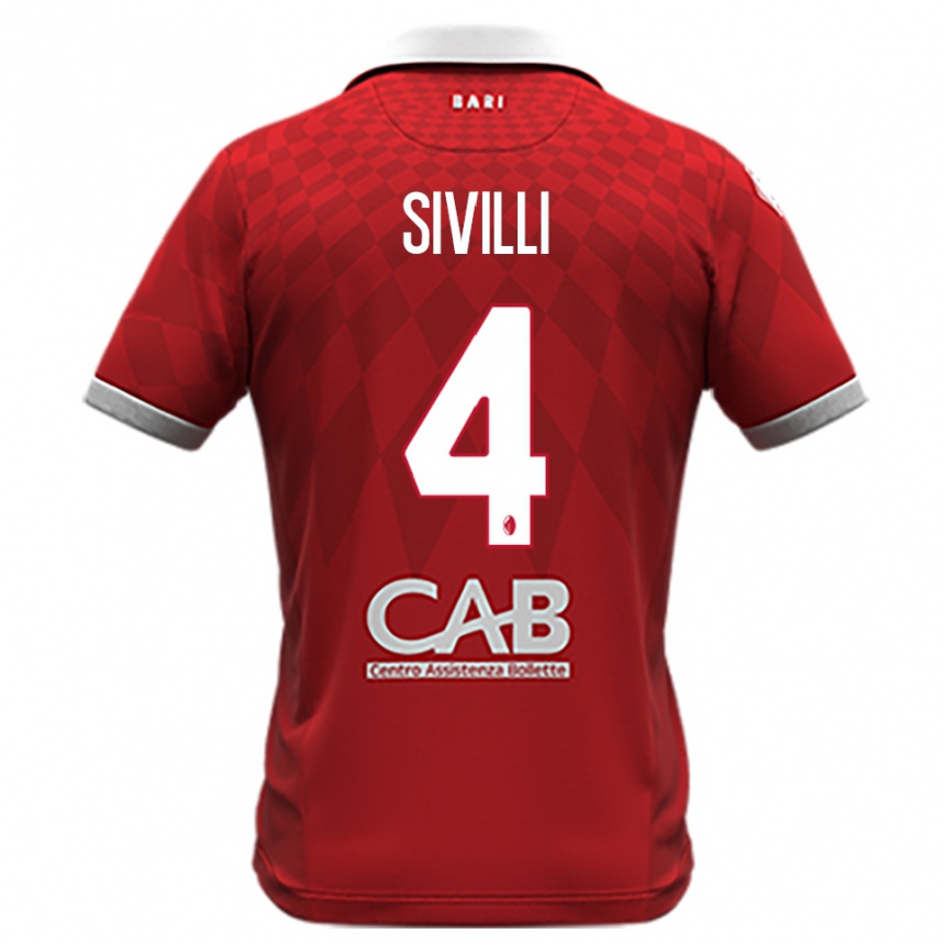 נשים כדורגל פדריקו סיווילי #4 אדום לבן הרחק ג'רזי 2025/26